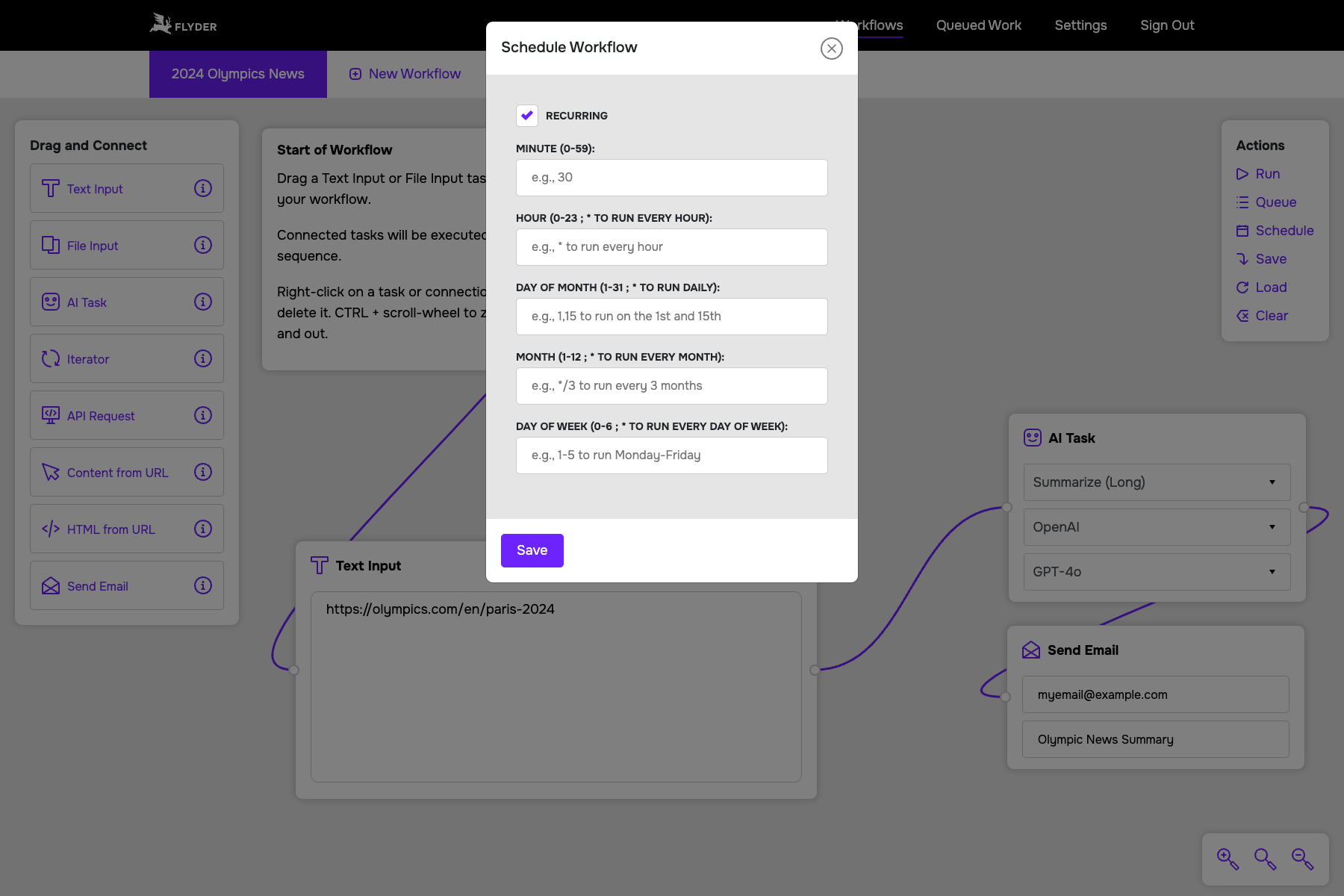 Efficient Workflow Management